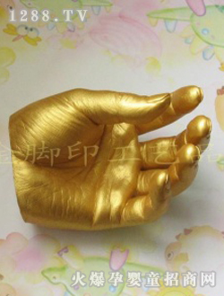 金脚印海贝装饰宝宝脚印|杭州金脚印工艺品有