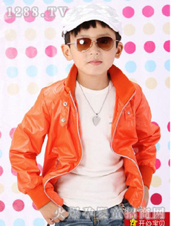 开心宝贝橙色外套