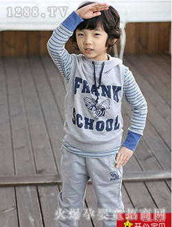 开心宝贝灰色运动童装