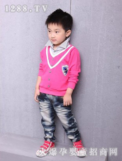 开心宝贝粉色男童装