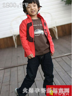 开心宝贝红色男童外套