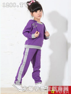 开心宝贝紫色套装