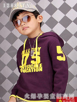 开心宝贝深紫色秋衣