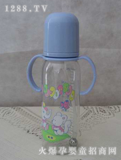 9安士直身双耳吸管注吹奶瓶