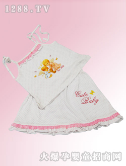 安婴宝女婴吊带童装