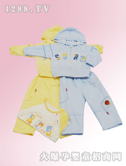 安婴宝婴儿带帽套装