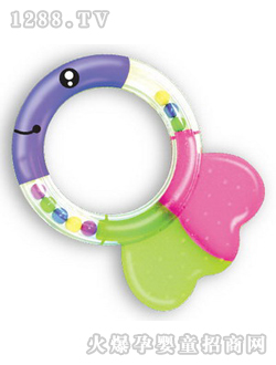 亲亲我玩具硅胶小鱼手摇铃