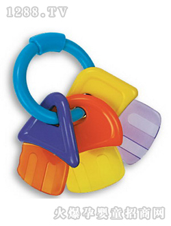 亲亲我玩具锁牌手摇铃
