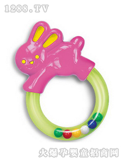亲亲我玩具小兔手摇铃