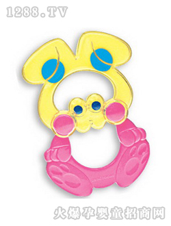 亲亲我玩具小兔手摇铃牙胶