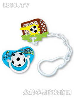 亲亲我足球挂扣安抚奶嘴