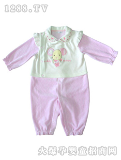 如意宝贝甜心小伙伴侧开双用袍