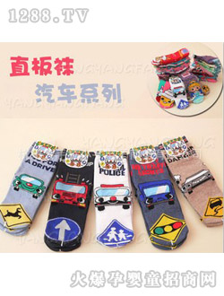 哆啦小贝卡通直板袜