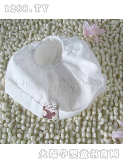哆啦小贝纱布空顶胎帽