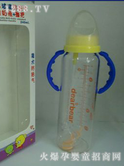 奥儿宝晶钻玻璃奶瓶240ml