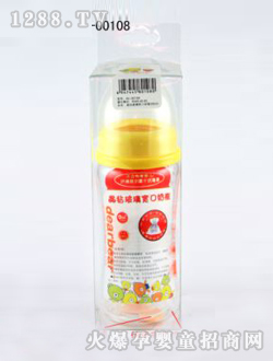 奥儿宝晶钻玻璃宽口奶瓶250ml