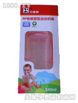 日康PP有柄圆弧奶瓶