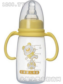 日康流线形有柄PP奶瓶