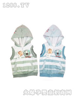 安婴宝宝宝马甲带帽