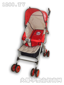小贝乐儿童伞柄车T-108红色