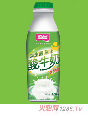 雪宝益生菌原味酸牛奶