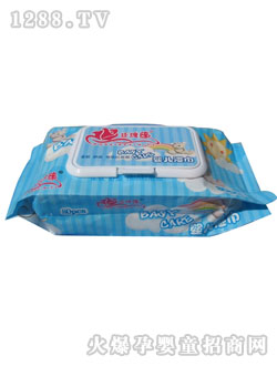 玫瑰缘80片蓝色柔湿巾