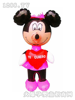 昊昊充气玩具站米奇