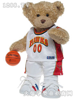 派美锐毛绒篮球泰迪熊