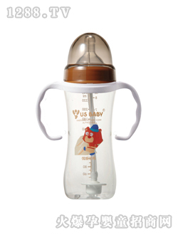 宽口径PC手把吸管奶瓶L