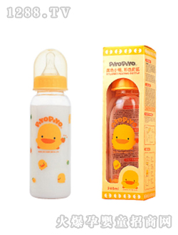 黄色小鸭彩色奶瓶240CC