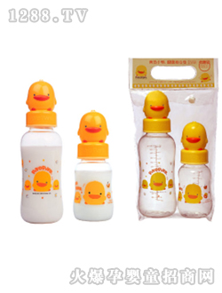 黄色小鸭造型葫芦奶瓶组