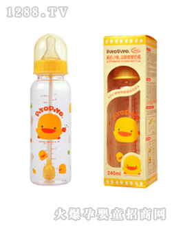 黄色小鸭自动吸管奶瓶240CC