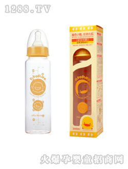 黄色小鸭玻璃奶瓶240CC