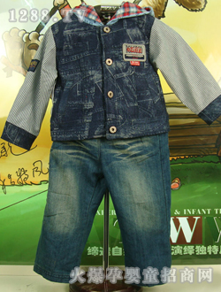 酷咕鸭二件套7005蓝