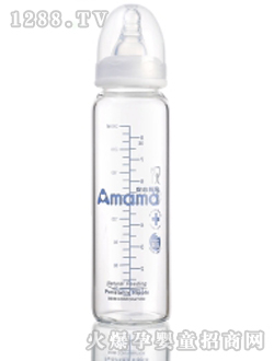 标准口径晶钻玻璃奶瓶240ml