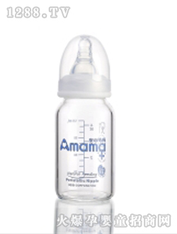 标准口径晶钻玻璃奶瓶125ml