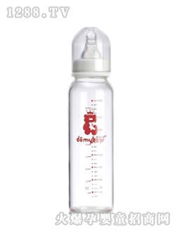 标准口径安全玻璃奶瓶250ML