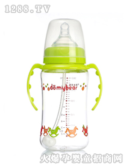 宽口径自动握把PC奶瓶300ML