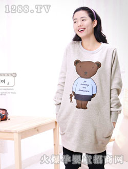 胜寒双面泰迪熊yunf外套灰色