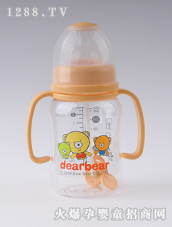 自动宽口径奶瓶+握把250ml