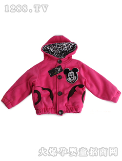 佳芽时尚米奇绣花保暖外衣A29