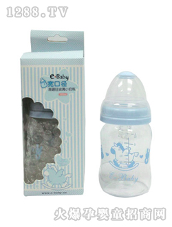 宽口径高硼硅玻璃小奶瓶160ML