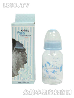 圆型高硼硅玻璃小奶瓶120ML