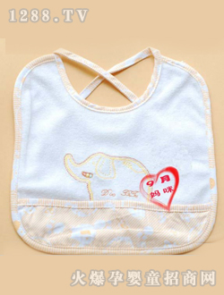 多比兔黄色婴儿口水巾