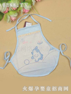 多比兔蓝色婴儿肚兜