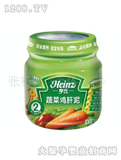 亨氏蔬菜雞肝泥113g