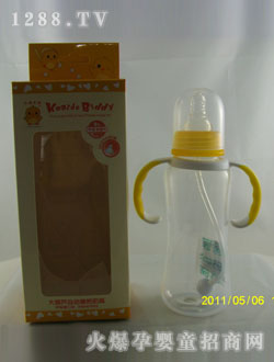 PP标口大葫芦握把自动奶瓶300ML