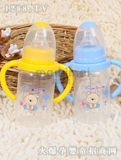 皇家宝贝母乳实感直圆把手奶瓶