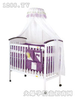 爱婴宝婴儿木床MC170紫色