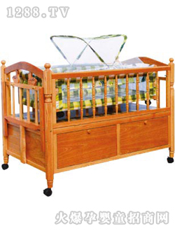 爱婴宝婴儿木床619红
